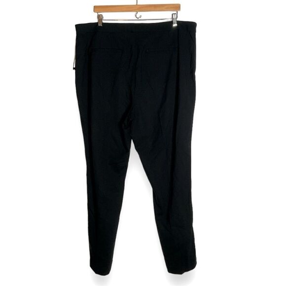 NWT Lauren Ralph Lauren Polo Black Side Stripe Straight Leg Slacks Size 22W - Picture 2 of 8